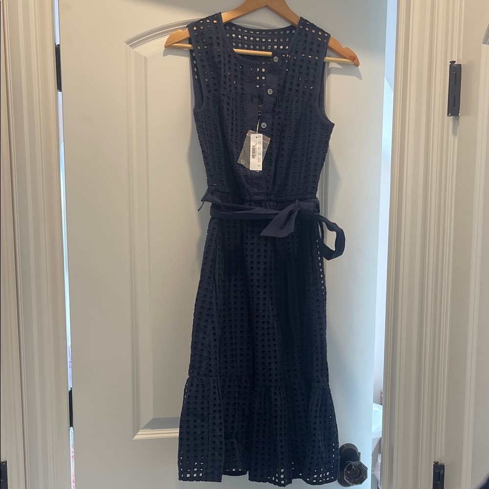 NWT JCREW Elegant Navy Sleeveless Dress